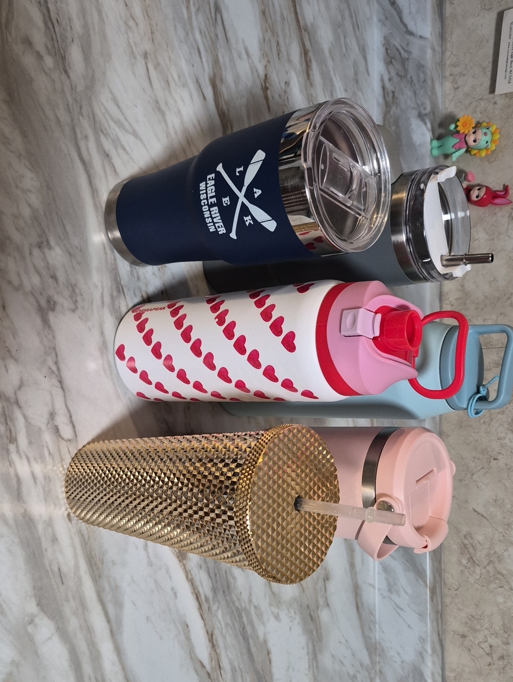 Lot of 7 Mixed Travel Tumblers – Hydrapeak, Sabrina & More – Insulated